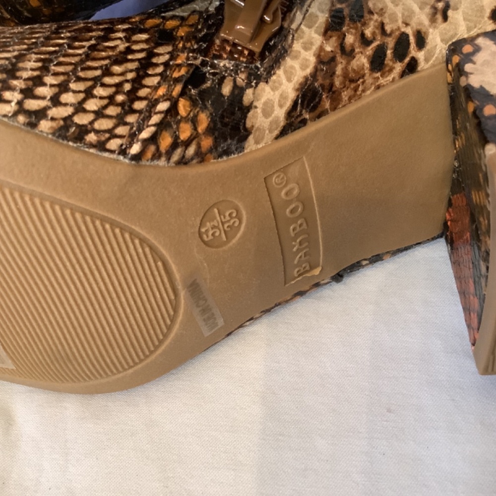 NWT Bamboo animal print ankle boots snake print size 5.5‎ - Picture 8 of 11